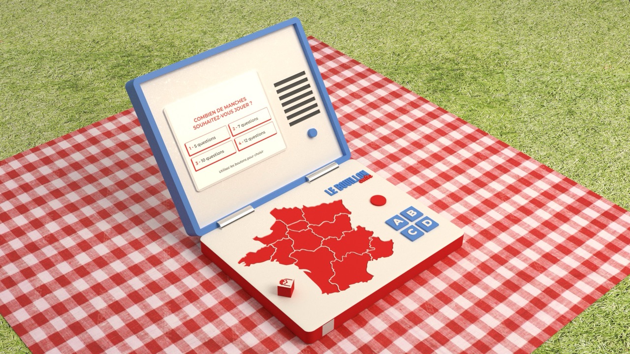 Le Bouillon Culte, jeu connecté sur nappe à carreaux